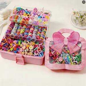 Gift Bag Set Or Gift Box Set Women's Dopamine Sweet  Hair Accessories Set Includes Bow Hairpin, Cartoon Princess Hairpin,, Flower Hairpin, Mini Hairpin,Simple Hair Ring . Suitable for all seasons. Ideal gift item. Choice for fashion enthusiasts.