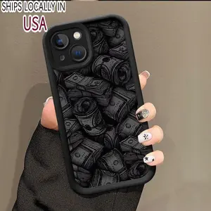 Money Pattern Phone Case, 1 Count Anti-drop Cellphone Protective Case, Total Protective Shockproof Mobile Phone Cover Compatible with iPhone 16/15/14/13/12/11