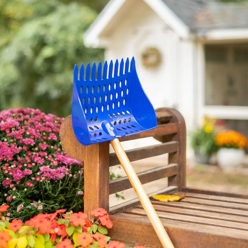The Coop Scoop Original 2-in-1 Chicken Poop Scoop & Rake - Made in The USA - Lightweight Durable Sand Sifting Shovel for Waste Removal & Feather Rake - Versatile Design for Ground & Shelves - Perfect for Backyard Chicken Keepers