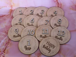 Monthly Milestone Wooden Discs