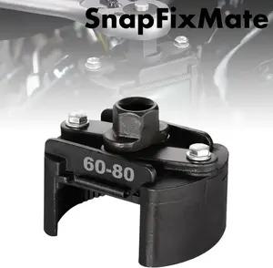 SnapFixMate Adjustable Oil Filter Wrench, 1/2" Drive Universal Cap Style Removal Tool, Updated Design for 60mm-80mm Spin-On Oil Filters