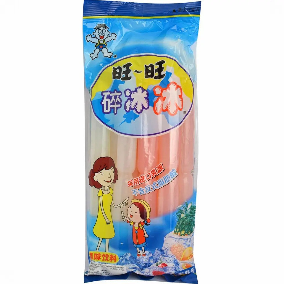 WANT-WANT Fruity Ice Pops, Fruit Flavored Frozen Dessert Candy Snack, Lightly Sweet, 21.1 fl oz Multi-Tube Freeze Pops WANT-WANT Fruity Ice Pops, Fruit Flavored Frozen Dessert Candy Snack, Lightly Sweet, 21.1 fl oz Multi-Tube Freeze Pops