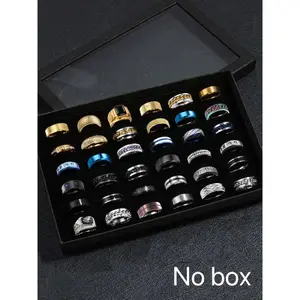 Men’s Punk Style Rhinestone Decor Statement Multi Ring Set - Hip Hop Stackable Rings with Marquise Cuts, Square Shape Designs, Party-Ready Fashion Accessory, Voldemort-Inspired Engagement Gift Option
