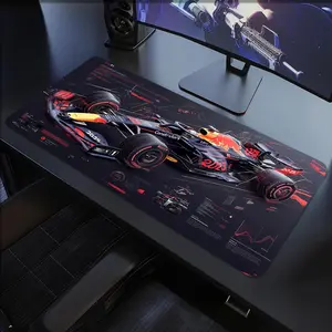 1 pc Large F1 Racing Car Structure Principle Design Mouse Pad Durable Locked Edge Non-slip Rubber Washable Pads for PC Office Computer Gamer Extra Long Computer Accessory for Gamer Stylish Study Workstation Decoration Mats Playmat XXL Keyboard Desktop Mat