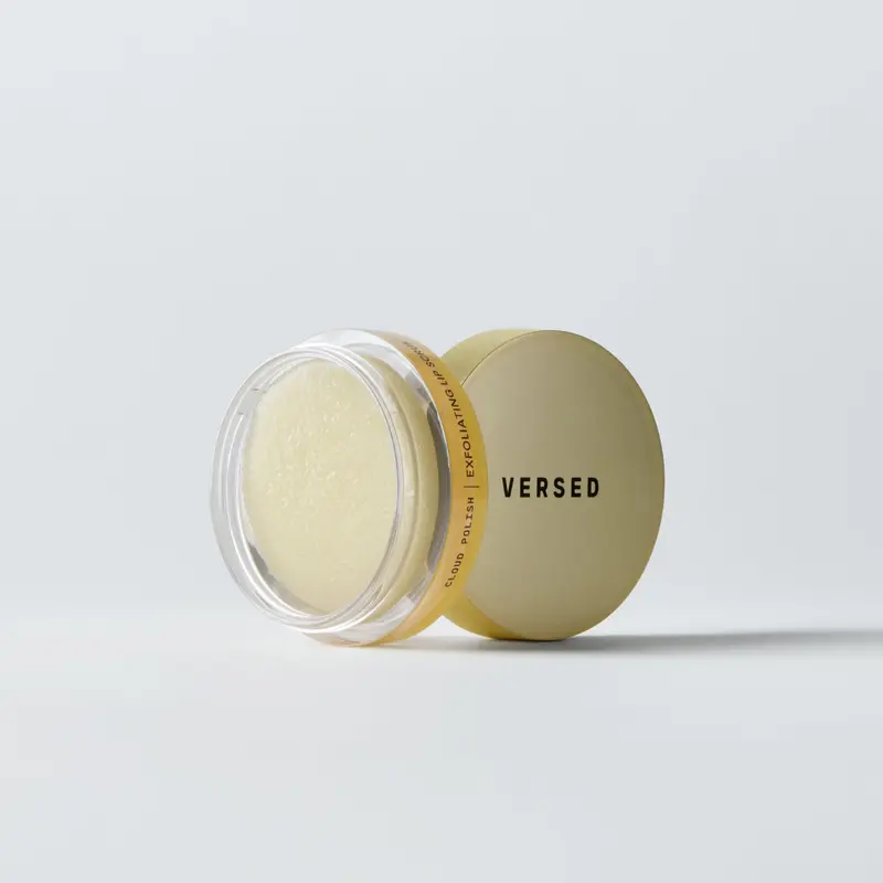 Versed Cloud Polish Exfoliating Lip Scrub – Exfoliating & Hydrating Lip Scrub with Pineapple Enzymes, Jojoba Oil & Sugar Beads – Gentle Physical + Chemical Lip Polish for Smooth, Soft Lips