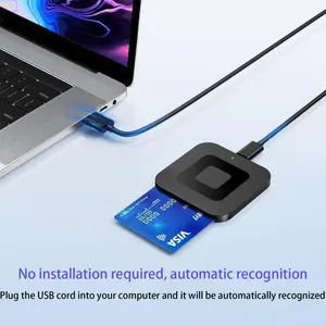 UTHAI X05 Square Smart Card Reader USB 2.0 ATMC AC DNI IC Bank Card Tax Reporting ABS Shell 15x65x82mm Compatible with Windows/Linux/Mac