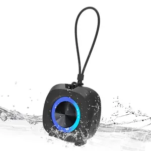 PEICHENG Speaker, Small Portable Bluetooth Wireless IPX5 Waterproof Shower Speaker,Loud Stereo Sound Deep Bass,Dual Pairing, RGB Lights,Long Playtime for Outdoor Party, Great Gift