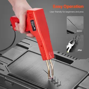 VEVOR Plastic Welder, 100W Plastic Welding Gun with 800PCS Hot Staples, Professional Hot Staple Welding Gun, Plastic Car Bumper Repair Kit with LED Light for Kayak, Toys, Plastic Crack Repair