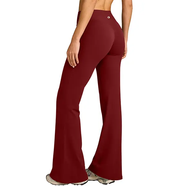 OQQ Flared Pants High Wasit Yoga Pants Active Leggings