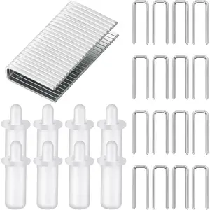 40 Pieces Plantation Shutter Repair Tool Set 20 Pcs Louvers Staples and 20Pcs Spring Loaded Shutter Pins Replacement Shutter Repair Kit for Shutters