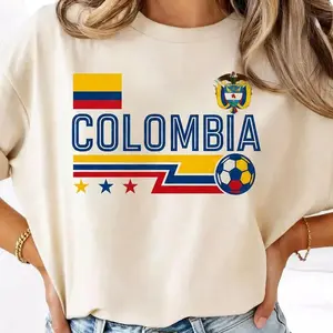 Colombia  Cup Shirt, Colombian Flag, Retro Colombia Football, Comfort Colors Vintage Tee, Colombian Pride Gift
