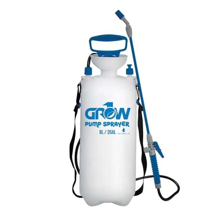GROW1 Pump Sprayer – 8 Liter / 2 Gallon Handheld Pressure Sprayer for Gardening & Grow Rooms