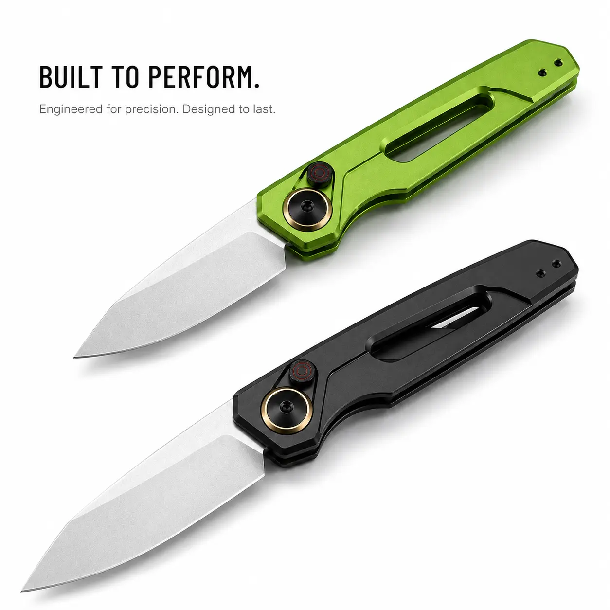Folding Pocket Knife 7550ks Classic EDC Tool, Sleek Green and Black Handle Design, Compact Folding Knife for Camping, Fishing, Travel and Daily Carry, Practical Gift for Dad, Boyfriend, Friends and Outdoor Lovers