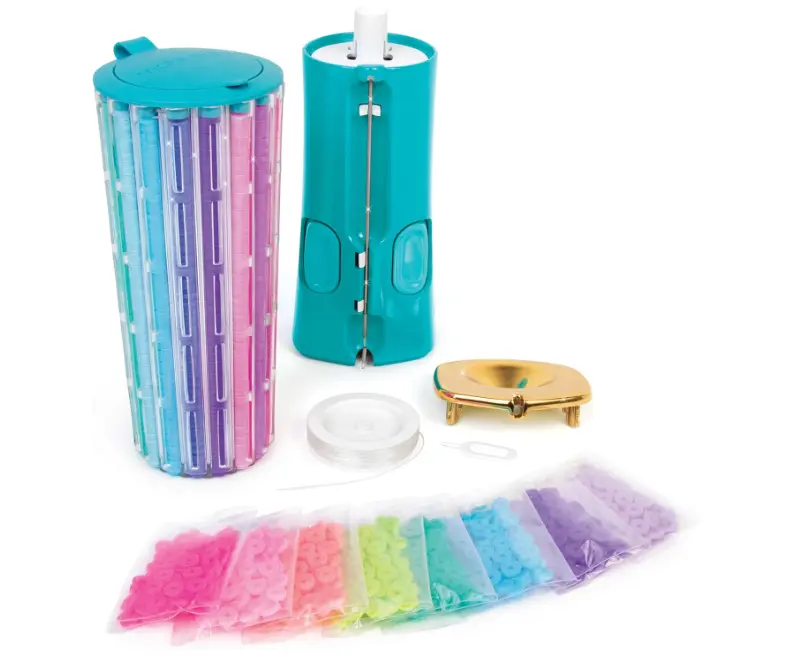 Swift Clicks Heishi Bracelet Maker Kit – 2047pc DIY Jewelry Making Studio – Designs 23+ Clay Bead Bracelets with Rotate-Click-Wear Technology – Arts & Crafts Gift for Girls & Kids Ages 8+
