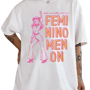 Chappell Roan Femininomenon Tee - 100% Cotton, Unisex Fit - Comfy Top Womenswear Shirt Underwear Streetwear Summer Casual Embroidered Lady