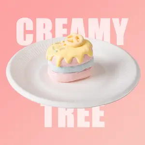Creamy Tree White Chocolate Sandwich Cookie Squishy Toy