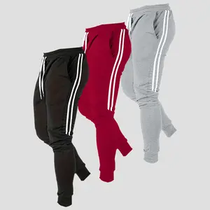 Men's Athletic Jogger Pants - Athleisure Pants, Casual Loose Joggers, Workout Styles with Striped Side Designs, Soft Skin-Friendly Fabric for Casual, Active Wear Menswear