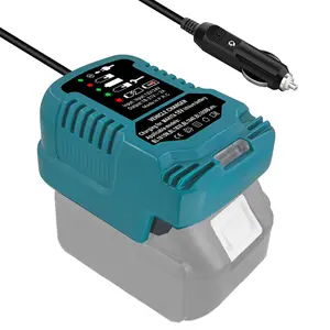 Portable Mini Car Charger for Makita 18V Battery, 12V Cigarette Lighter Plug