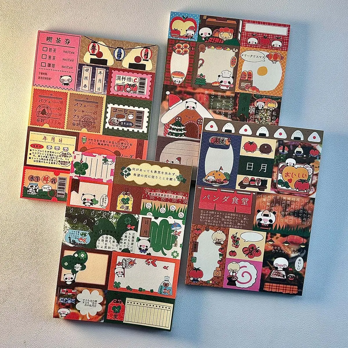 Kawaii Stationery Japanese Food Patchwork Notepad - 50 sheets, 1 unit
