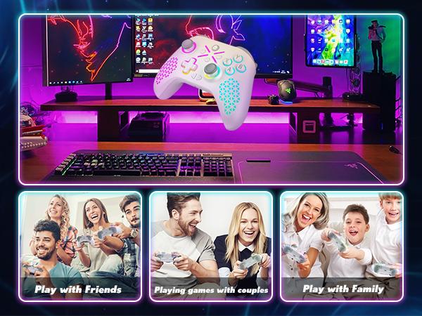 Xbox One Wireless WIFI Controller RH-1025 for Xbox One/Series X|S Windows 10/11 with 2.4GHZ Game Joystick Hybrid D-Pad RGB Lighting Turbo Function 3.5mm Audio Xbox One Wireless WIFI Controller RH-1025 for Xbox One/Series X|S Windows 10/11 with 2.4GHZ Game Joystick Hybrid D-Pad RGB Lighting Turbo Function 3.5mm Audio