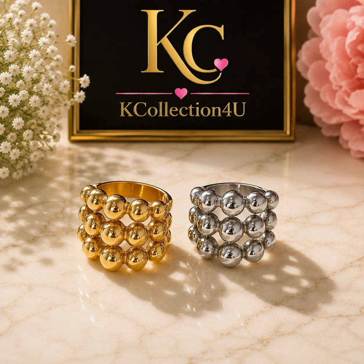Beaded Statement Ring