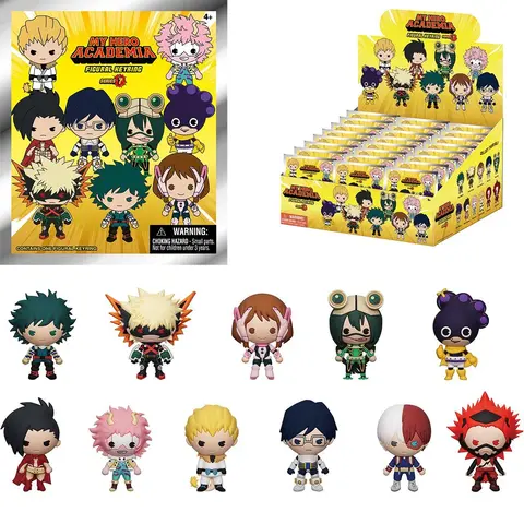 1PC MY HERO ACADEMIA Officially Licensed 3D Anime Character Series Mystery Bulk Bag Clip Keychain Keyring Random One Katsuki and Bakugo or Other Characters Anniversary Birthday Gifts, Figural Keyring, Anniversary Gift, Mystery 3D Pull