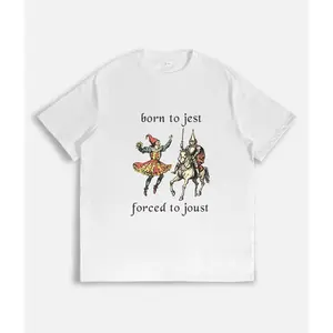 Born to Jest Forced to Joust Shirt. Funny Meme Tee. Medieval Middle Ages. T-shirt Tshirt Tees T.  Gamer Gaming Fantasy