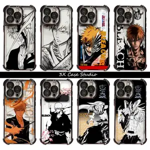 Anime Bleach Cool Black  Ichigo Kurosaki Phone Case For iPhone 17 16 15 14 13 12 Pro Max Plus Anti Fall Birthday And Holiday Gifts Case Cover