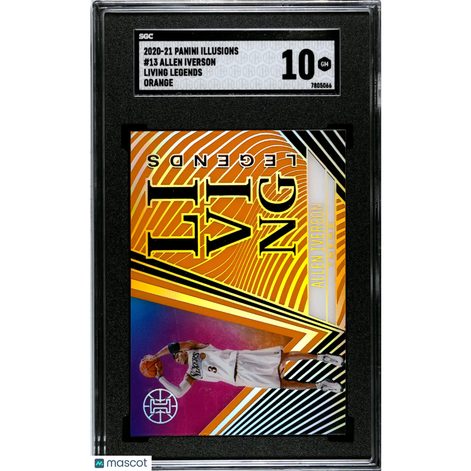 Allen Iverson SGC 2020 21 Panini Illusions #13 Living Legends Orange 10