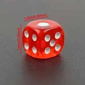 Click to see full view Dice Set with Storage Box, 9 Pieces, Transparent Case, Multiple Colors Portable and Easy to Organize Durable