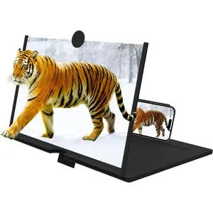 10" Mobile Magnifying Glass, Foldable High-definition Screen Enlargement, Suitable for 3D High-definition Mobile Magnifying Glass Projectors for Movies, Videos, and Games, Supporting All Smartphones