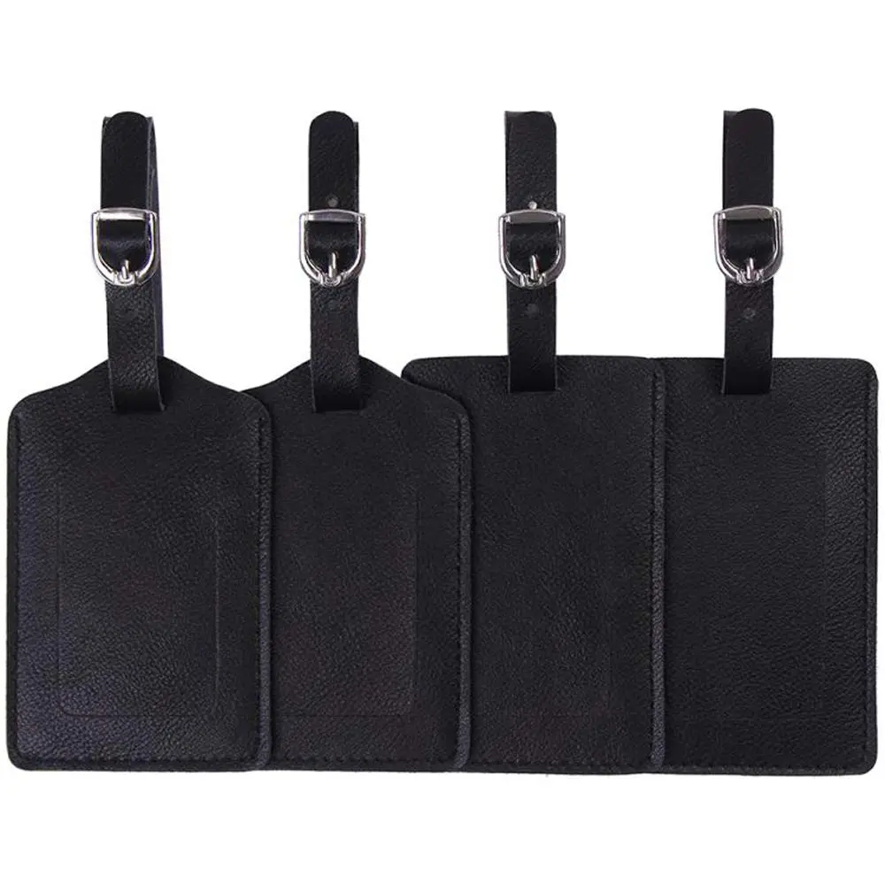 Luggage Tags  Leather Personalized Suitcase Tag Set Id Labels Travel Accessories-set Of 4