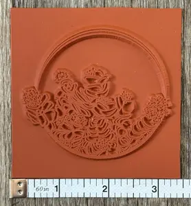 Baby Necklace Succulent 3.5" x 3.5" Rubber Texture Mat