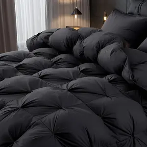 All-Season Luxury Goose Down Comforter, 3D Layer Design  Pleated Craftsmanship - 800FP White Goose Down, Lightweight  Fluffy  Warmth, Suitable  Cold Nights, Dry Clean Only, Four-Season Elegant Bedding, Goose Down Comforter and for