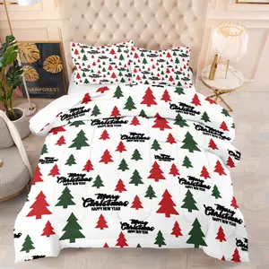 Ultra-Cozy 2/3-Piece Christmas Tree Quilt Set Vibrant Christmas trees adorned with delicate holiday greetings create a festive atmosphere. Cloud-like fabric keeps you snug and warm every winter night.
