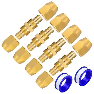 4 pcs Reusable Hose Splicer Repair Kit For 1/4-Inch ID Hose,1/4" Air Hose Repair Fitting Replacement Fitting