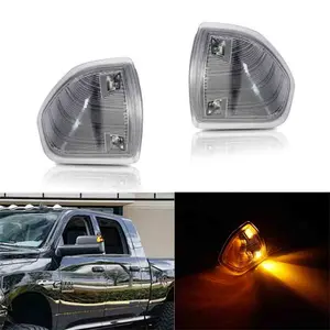 2PCS Clear Lens Amber LED Sequential Side Marker Lamps For Mercedes W461 W463 G-Class G500 G550 G55 G63 G65 1986-2002