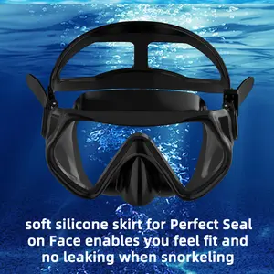HD Anti Fog 180 Degree Ultra Wide View Frame Swimming Diving Goggles with Nose Guard Waterproof for Adults