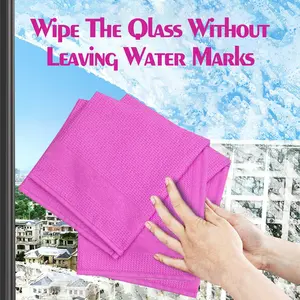 10 Counts Multicolor Kitchen Towels with Cotton Craft, Pure Cotton Cleaning Rags, Waffle Weave Absorbent Cleaning Cloth Random Color Set