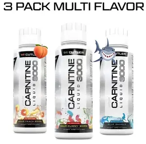 Cutler Nutrition 3000 Liquid Carnitine 3-Pack | Sugar-Free for Energy & Stamina Boost | 31 Servings Per Bottle | Sport Beverage