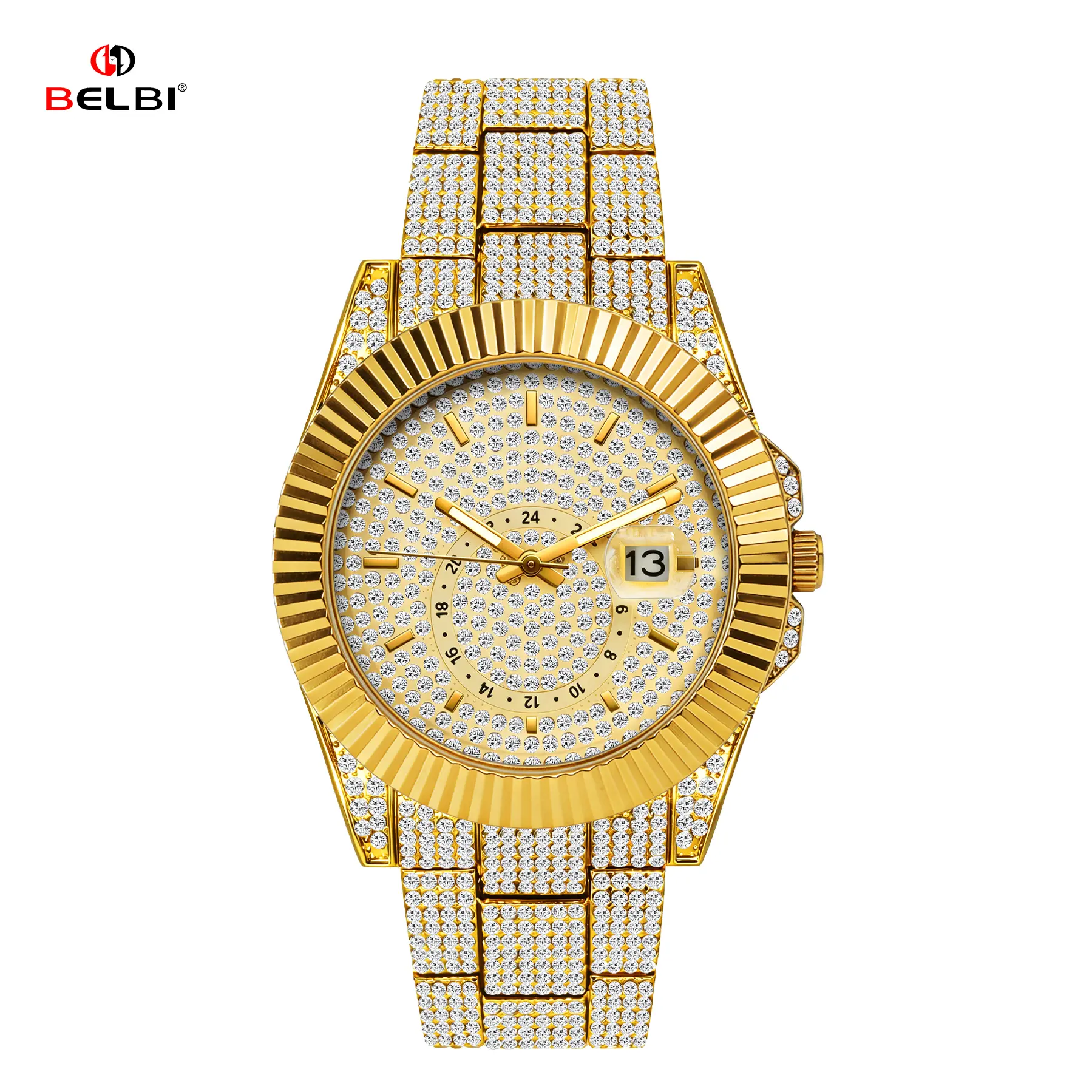 【ING】Men's rhinestone-accented fashion watch for everyday and occasion wear+BB8241