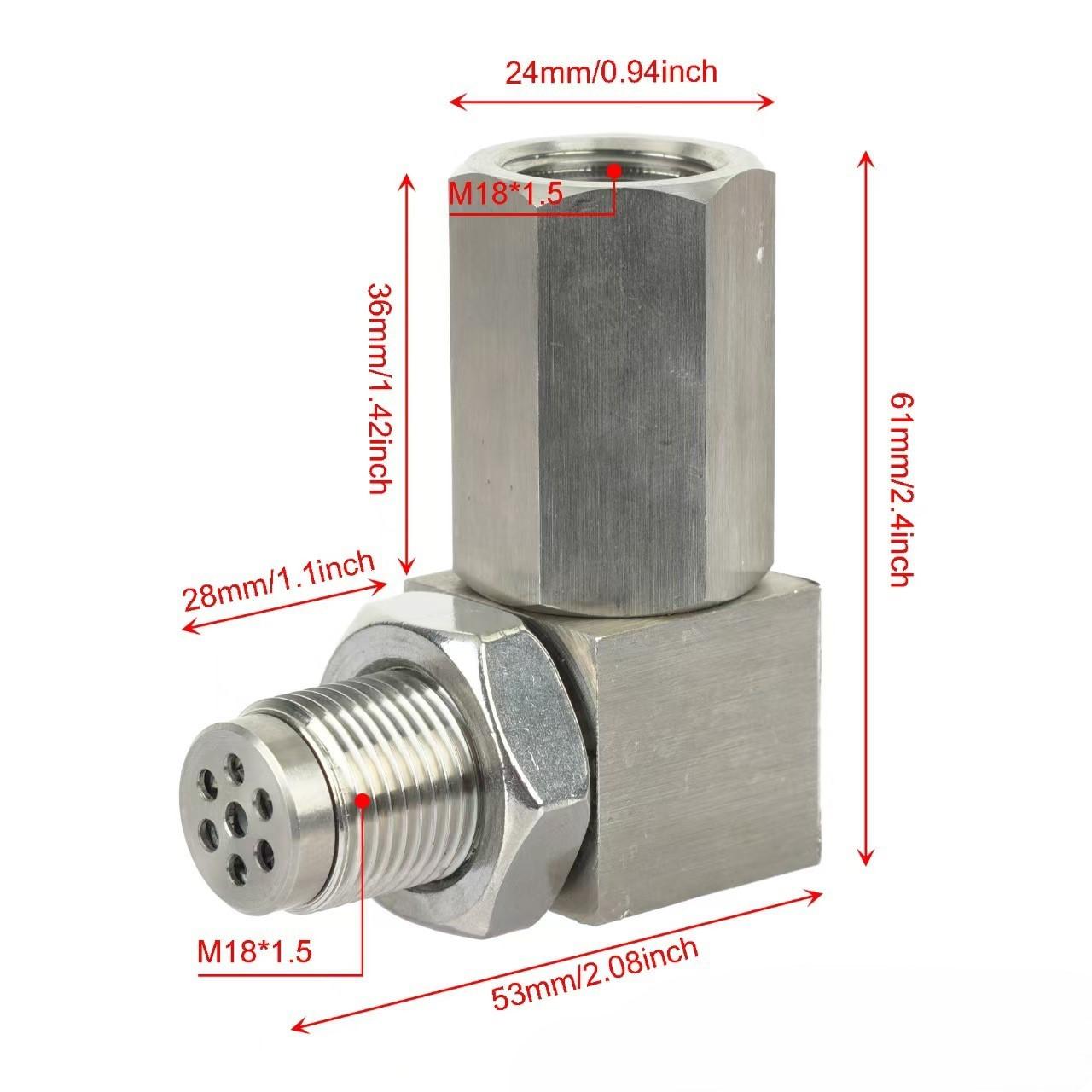 2PCS Manage products  Extended O2 Sensor Spacer Length, Straight Design, No Catalytic Core (Mechanical Hardware Tool)
