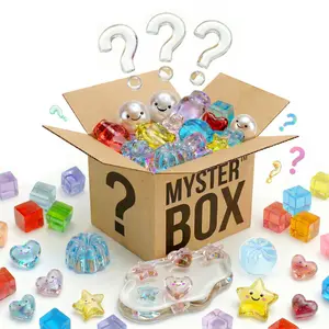 22 Pieces Mystery Boxes Mini Squeeze Toys Blind Box – Squishy Fidget Toys with Simulated Cat Paw / Mini Fish / Steamed Buns / Ice Cubes / Fruits, Surprise Gift for Christmas, Halloween, Birthday Parties