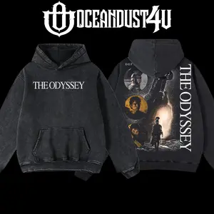 OceanDust4U The Odyssey "Defy The Gods" Menswear Apparel - 100% Premium Cotton Oversized Pre-Washed Unisex Hoodie & T-Shirt, American Made Classic Top