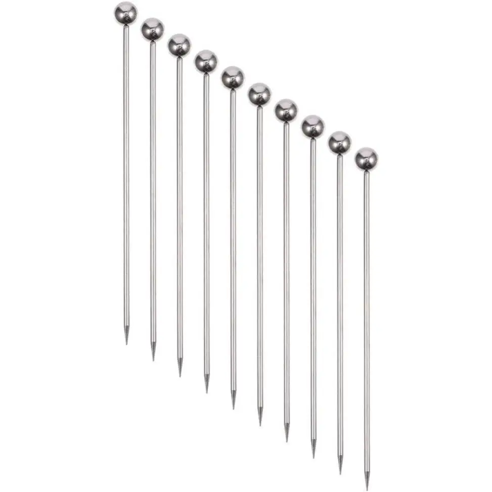 50 count Stainless Steel  Picks Metal Martini Picks 4.3 inch