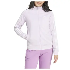 adidas Womens Primegreen Essentials Warm Up Jacket Training Athletic Outerwear Casual - Purple
