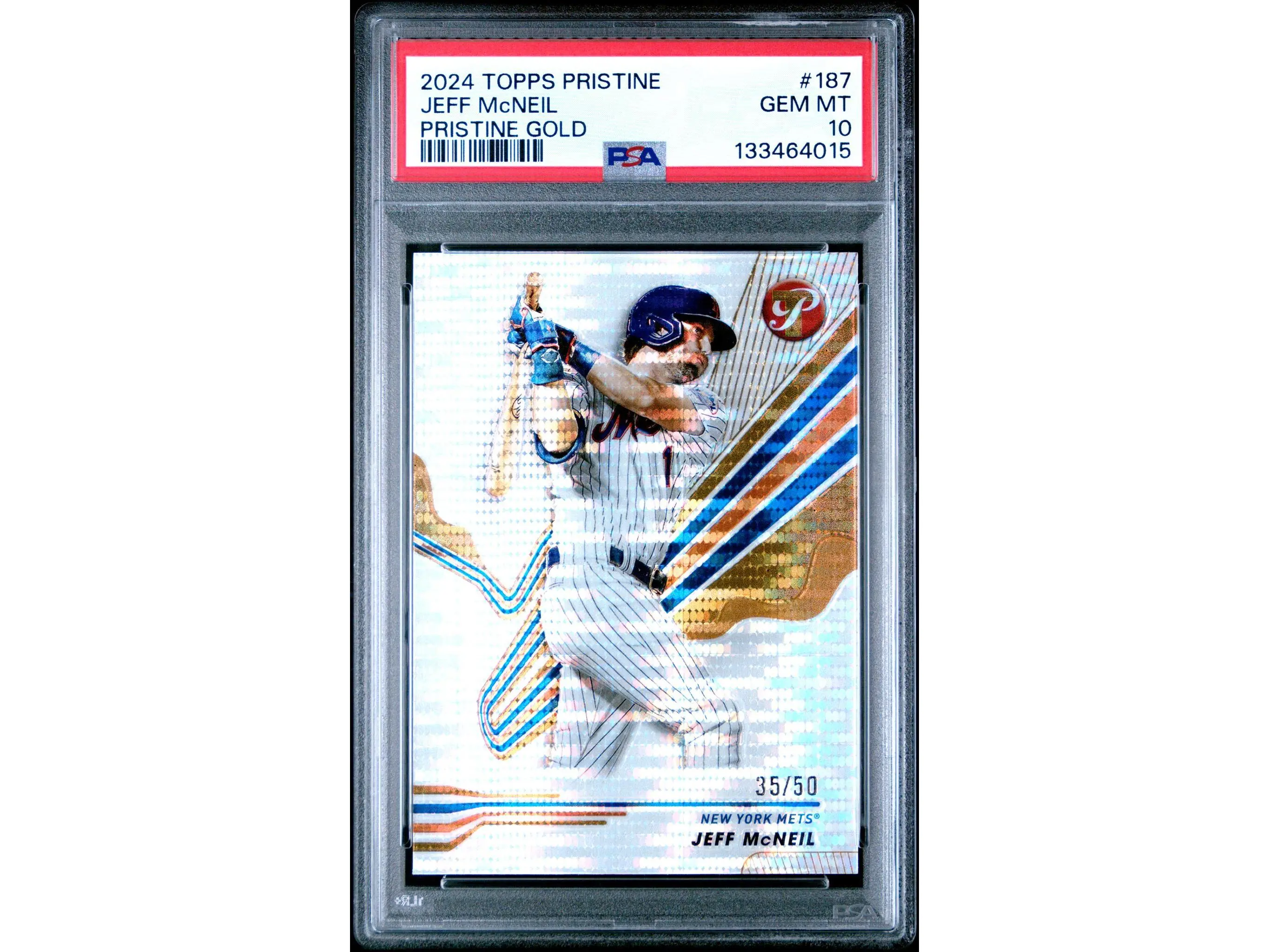 2024 Topps Pristine Pristine Gold Jeff Mcneil #187 /50 PSA 10