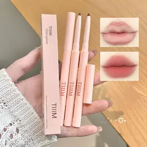Fine Tip Lip Liner Pencil, Matte Finish, Rotatable, Mist Texture, Smooth Application, Natural Nude, Blurred Lip Makeup Effect, Lipliner