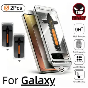 2-Pack Samsung Galaxy S25 S24 S23 S22 Ultra Plus Screen Protector, Anti-Spy Glass Film, Easy Install, Scratch-Resistant, 9h Hardness