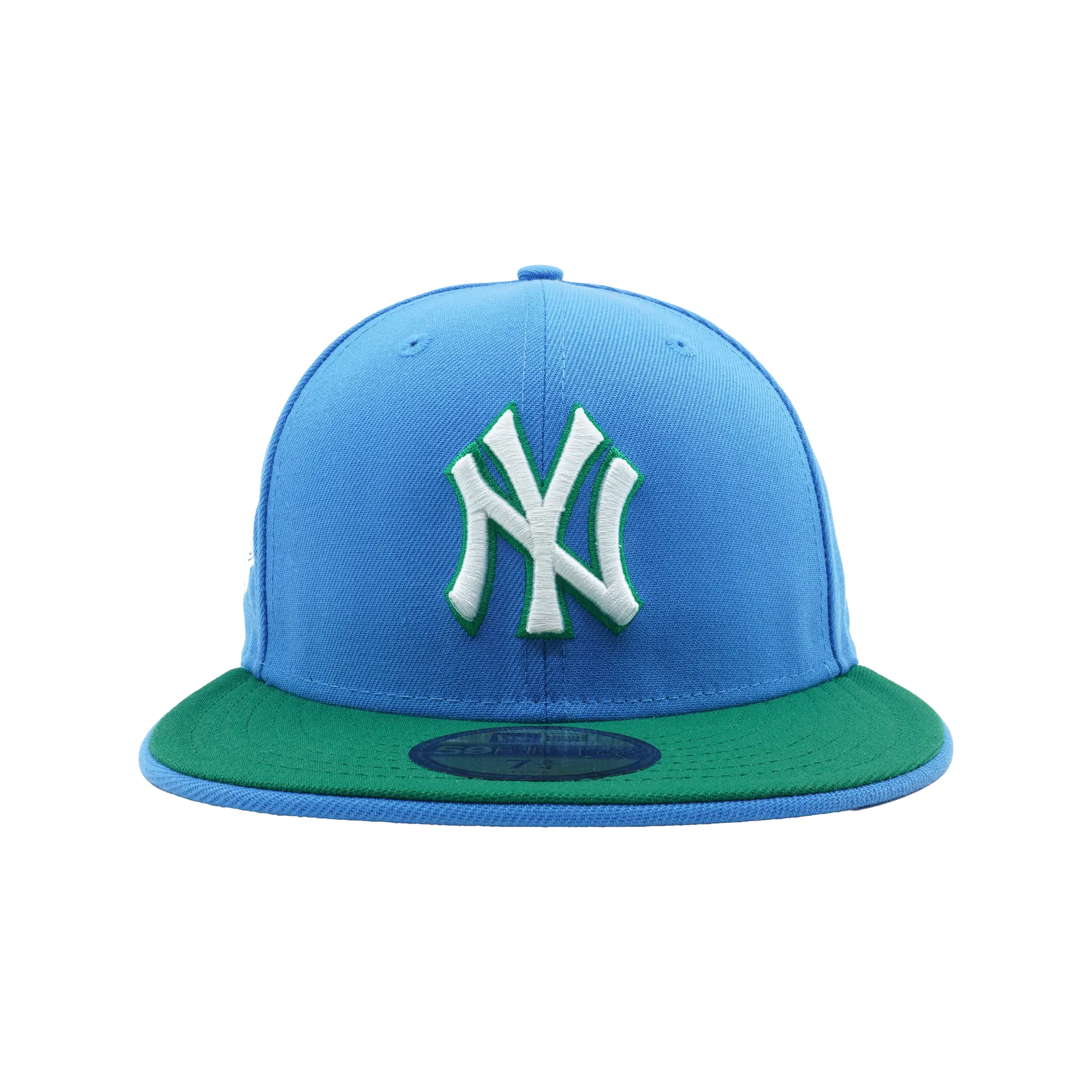 59FIFTY New York Yankees 1999 World Series Fitted Hat "Sky Blue / Green - Brim / Sky Blue - Under Brim" NE1106